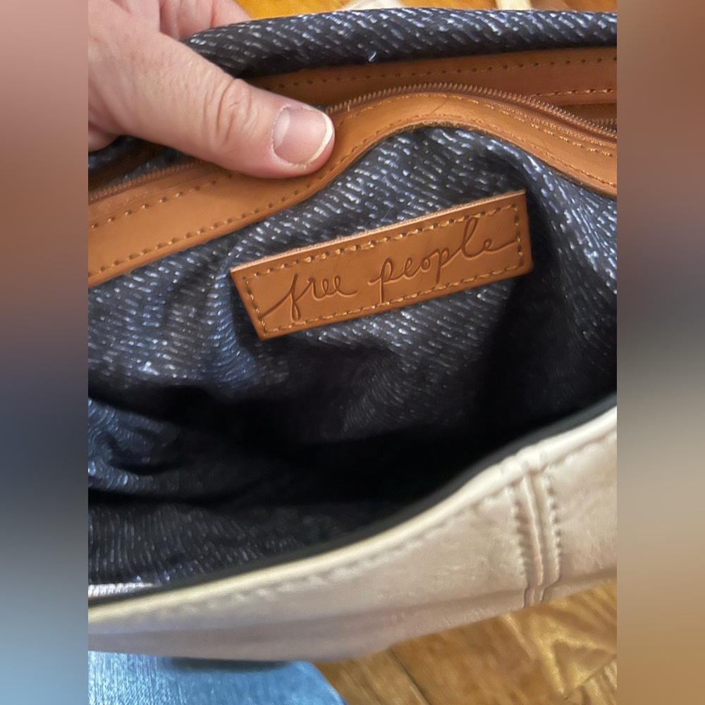 Free People Scalloped Messenger Bag with two handles - Picture 13 of 13